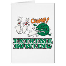 boule extrême de sauvage de bowling cartes de vœux