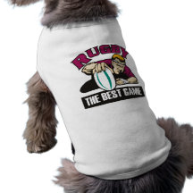 boule fondante de joueur de rugby pour l'essai tee-shirts pour animaux domestiques