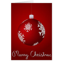 Boule rouge de Noël Carte