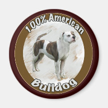 bouledogue américain magnets pour réfrigérateur