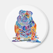 Bouledogue anglais aimants pour réfrigérateur