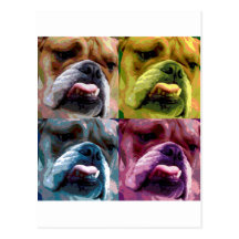 Bouledogue anglais carte postale