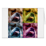 Bouledogue anglais cartes de vœux