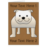 Bouledogue blanc cartes de vœux