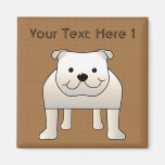 Bouledogue blanc magnets