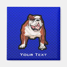 Bouledogue ; Bleu Aimant Pour Réfrigérateur