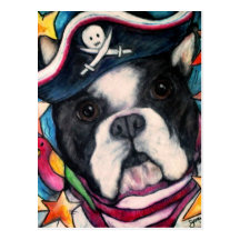 Bouledogue brillant carte postale