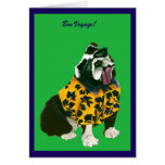bouledogue de bonvoyage carte de vœux