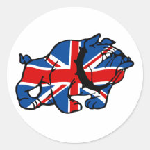 Bouledogue d'Union Jack Adhésifs