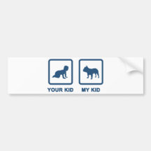 Bouledogue français autocollant pour voiture