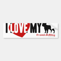 Bouledogue français autocollants pour voiture