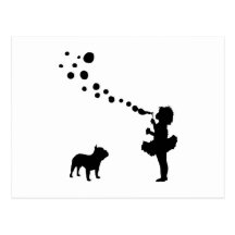 Bouledogue français carte postale