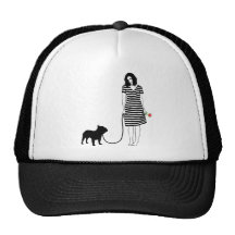 Bouledogue français casquette de camionneur