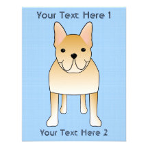 Bouledogue français crème. Bande dessinée de chien Faire-part Personnalisé