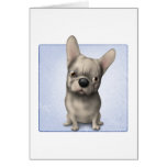 Bouledogue français (cuir épais) carte de vœux