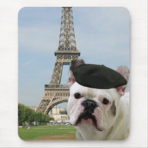 Bouledogue français dans le mousepad de Paris Tapis De Souris