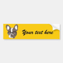 Bouledogue français élégant autocollants pour voiture