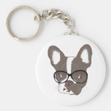 Bouledogue français élégant porte-clé