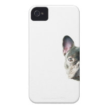 Bouledogue français "jetant un coup d'oeil" le cas coque iPhone 4 Case-Mate