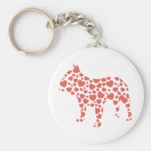 Bouledogue français porte-clefs