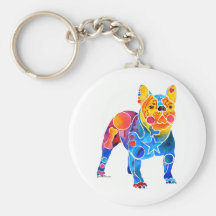 Bouledogue français porte-clés