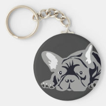 Bouledogue remorque clée français porte-clef