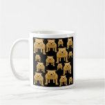 Bouledogues rouges sur le noir mug à café