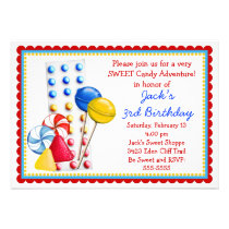 Boules de gomme et invitation de boutons de sucrer invitations