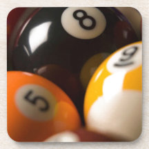 boules de table de billard dessous-de-verre