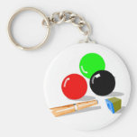 Boules et bâton de piscine porte-clefs