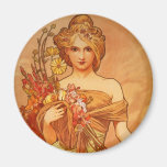 Bouquet d'Alphonse (Alfons) Mucha Magnets Pour Réfrigérateur