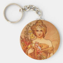 Bouquet d'Alphonse (Alfons) Mucha Porte-clés