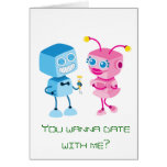 Bouquet d'amour de robot carte