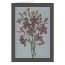 Bouquet de fleur sauvage carte de vœux