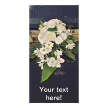 Bouquet de fleurs blanches photocarte