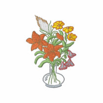 Bouquet de jardin polos brodés