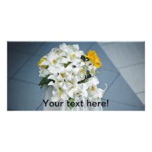 Bouquet de lis cartes avec photo