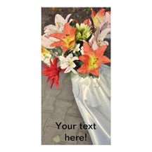Bouquet de lis photocarte personnalisée