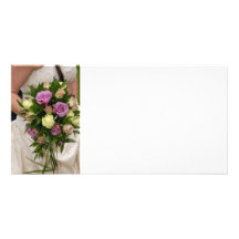 Bouquet de mariage cartes de vœux avec photo