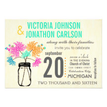 Bouquet de photo dans des invitations d'un mariage