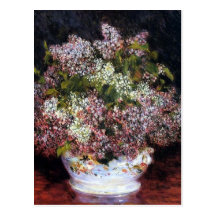 Bouquet de Renoir de carte postale de beaux-arts d