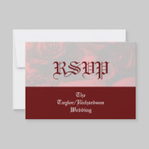 "Bouquet de rose rouge" - RSVP avec les noms (b) invitations