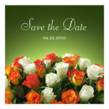 Bouquet de roses - sauvez l'invitation de date
