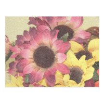 Bouquet de tournesol cartes postales