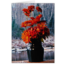 Bouquet des fleurs de chrysanthèmes cartes de vœux