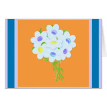 Bouquet des fleurs de marguerite cartes de vœux