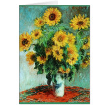Bouquet des tournesols par Claude Monet Cartes