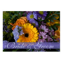 Bouquet d'été • Sauvez la mini carte de date Cartes De Visite Professionnelles