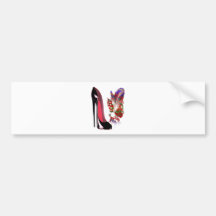 Bouquet du muguet et chaussure stylet noire adhésif pour voiture