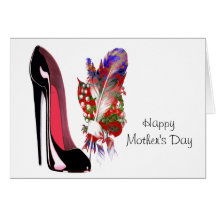 Bouquet du muguet et chaussure stylet noire carte